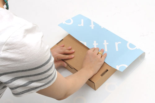 ギフトラッピングの包装例