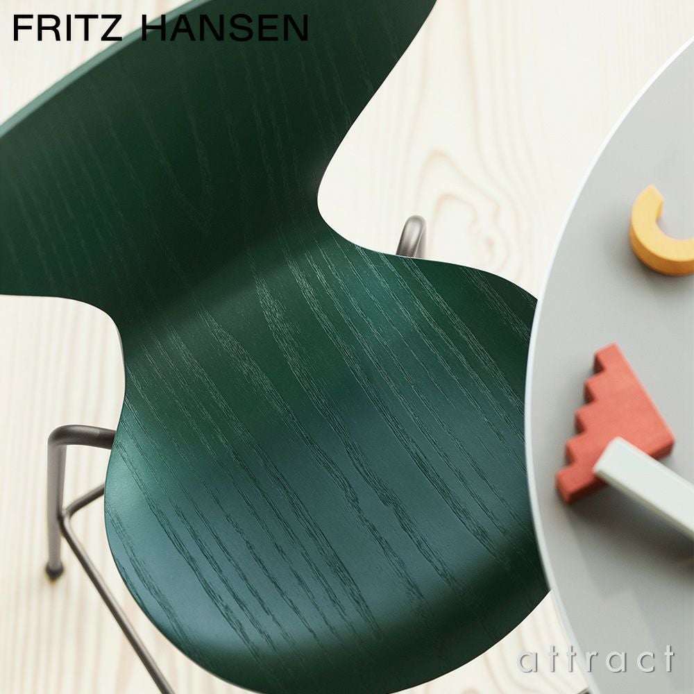 FRITZ HANSEN フリッツ・ハンセン SERIES 7 JUNIOR セブンチェア ジュニア 3177 チェア カラードアッシュ カラー：ブラック ベースカラー：クローム仕上げ デザイン：アルネ・ヤコブセン