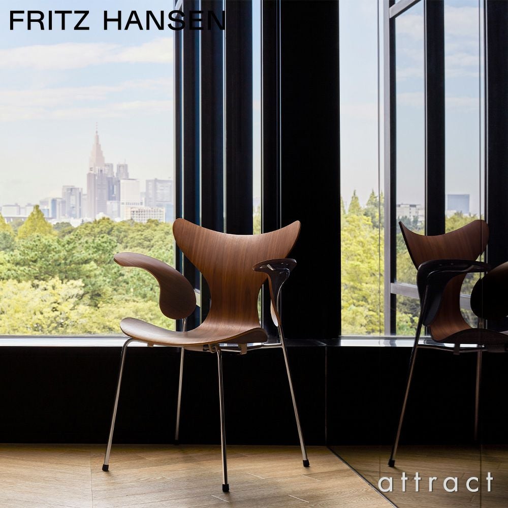 FRITZ HANSEN フリッツ・ハンセン LILY リリー 3208 アームチェア ナチュラルウッド カラー：ウォルナット デザイン：アルネ・ヤコブセン