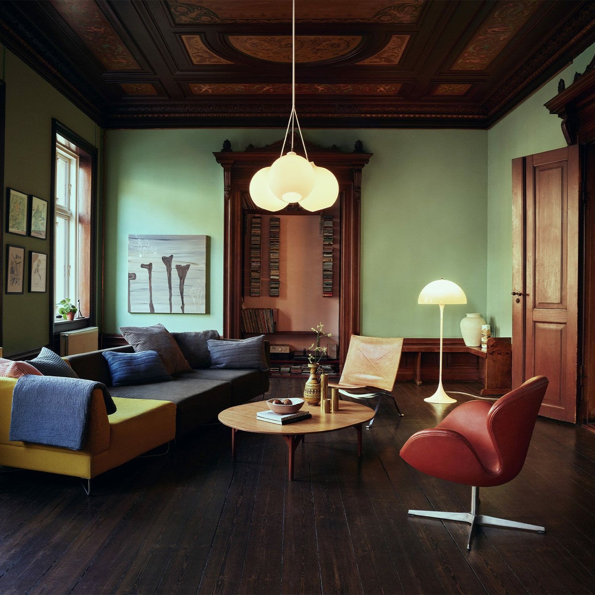 Louis Poulsen ルイスポールセン Panthella Floor パンテラ フロア フロアランプ コーナーライト カラー：オパール・ホワイト デザイン：ヴェルナー・パントン