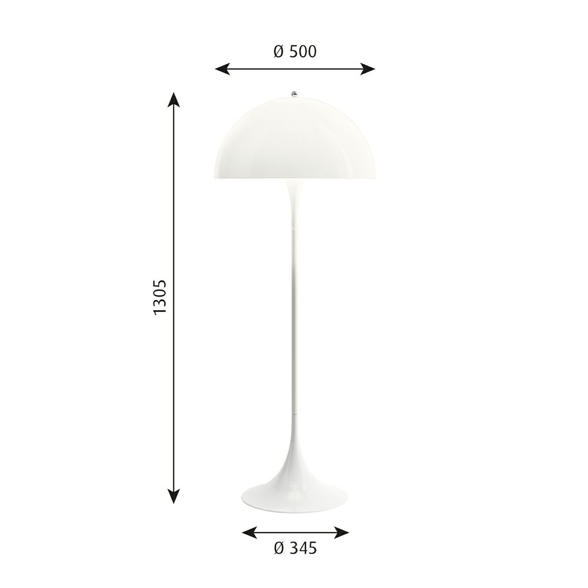 Louis Poulsen ルイスポールセン Panthella Floor パンテラ フロア フロアランプ コーナーライト カラー：オパール・ホワイト デザイン：ヴェルナー・パントン