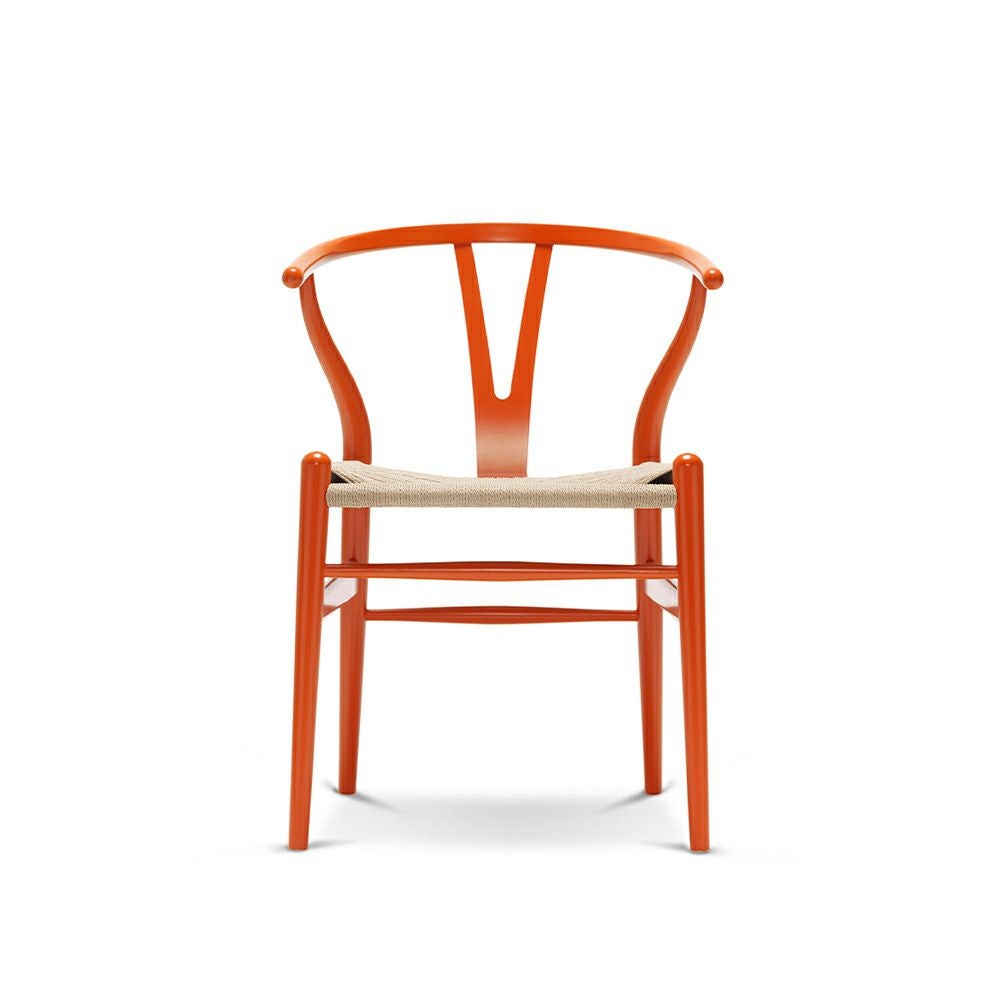Carl Hansen & Son カール・ハンセン＆サン CH24 SOFT CHS COLOR Yチェア ソフト ビーチ （マット仕上げ） ソフトカラー：オレンジレッド 座：ナチュラルペーパーコード デザイン：ハンス・J・ウェグナー