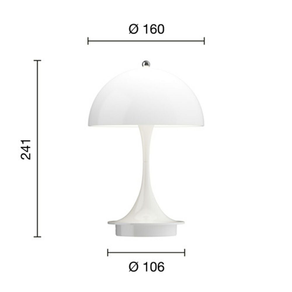Louis Poulsen ルイスポールセン Panthella 160 Portable パンテラ 160 ポータブル （V3） テーブルランプ カラー：オパール・ホワイト デザイン：ヴェルナー・パントン
