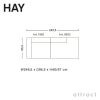 HAY ヘイ Mags Sofa マグ ソファ 2.5 シーター レフト コンビネーション ファブリック：ランク4 Hallingdal 65 ハリンダル デザイン：HAY