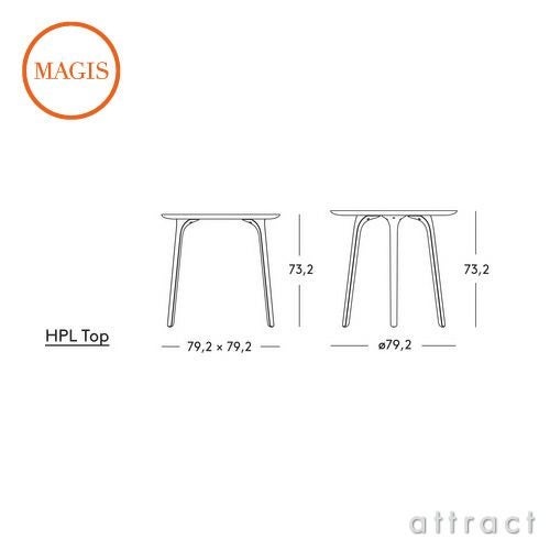 MAGIS マジス First Table ファーストテーブル 直径：80cm カラー：2色 デザイン：ステファノ・ジョバンノーニ