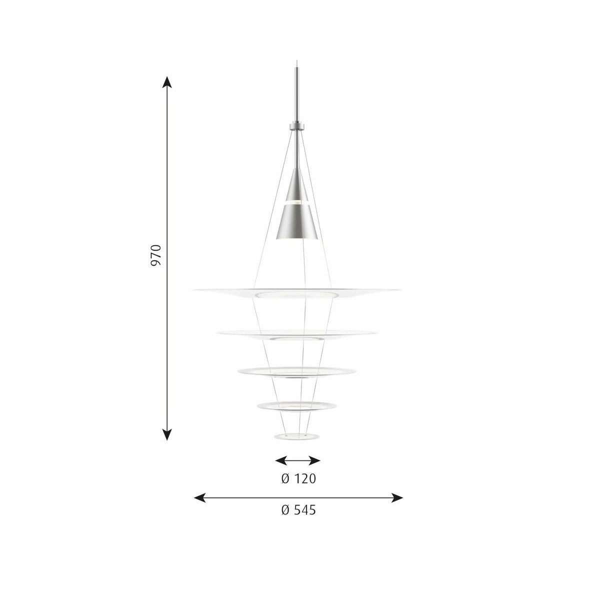 Louis Poulsen ルイスポールセン Enigma 545 エニグマ 545 Pendant Light ペンダント ライト カラー：ホワイト デザイン：内山 章一