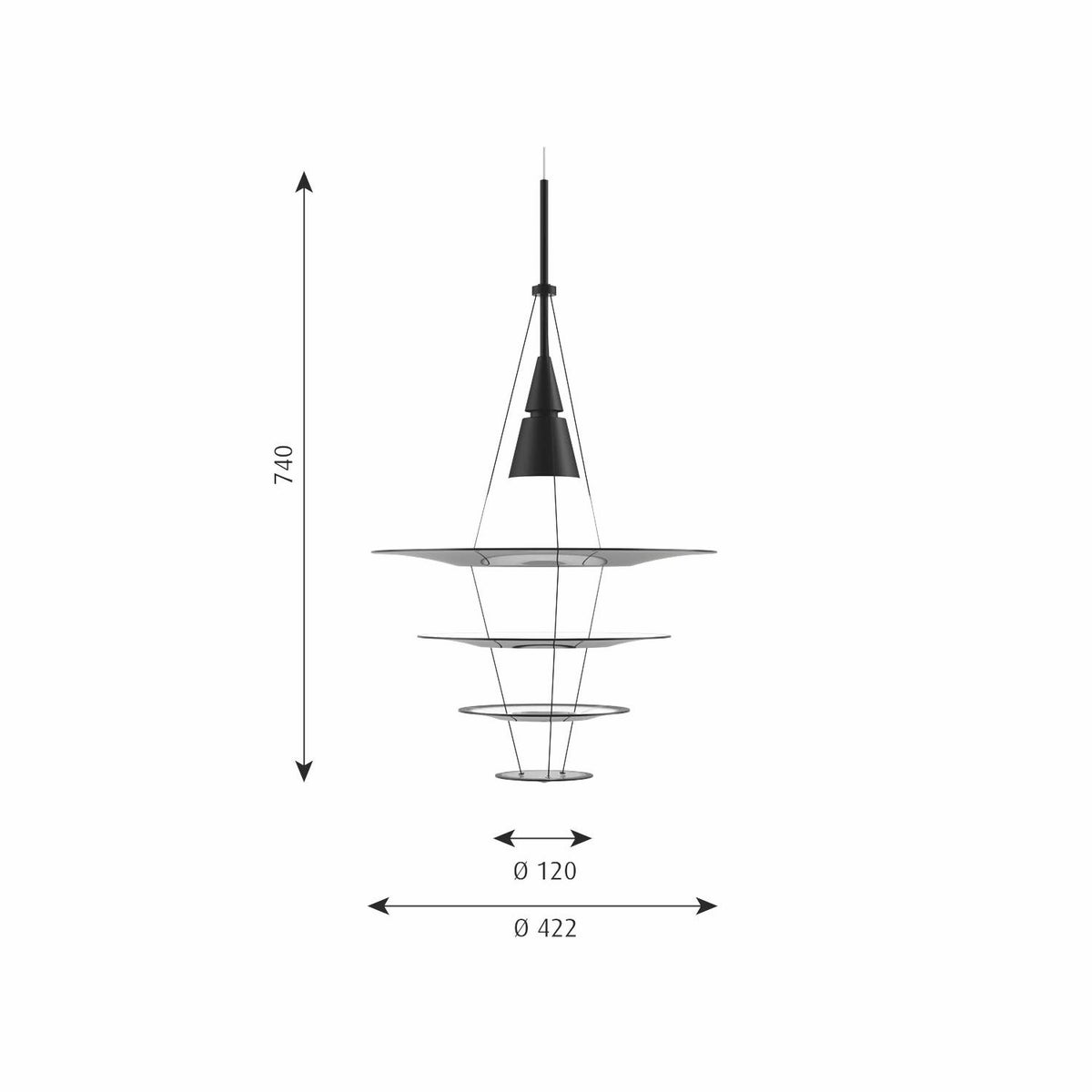 Louis Poulsen ルイスポールセン Enigma 425 エニグマ 425 Pendant Light ペンダント ライト カラー：ブラック デザイン：内山 章一