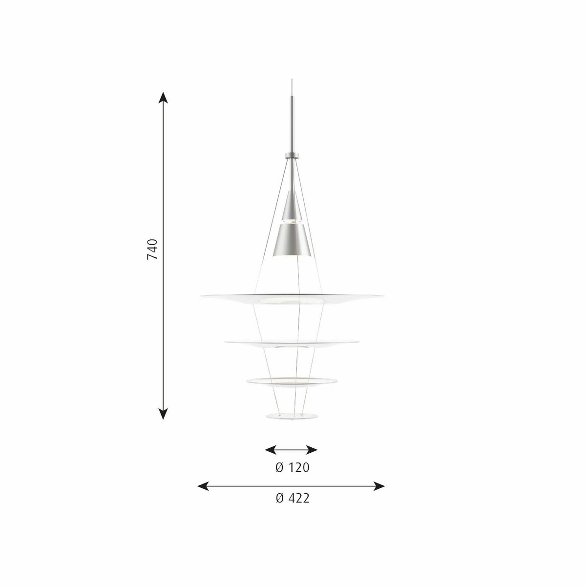 Louis Poulsen ルイスポールセン Enigma 425 エニグマ 425 Pendant Light ペンダント ライト カラー：ホワイト デザイン：内山 章一