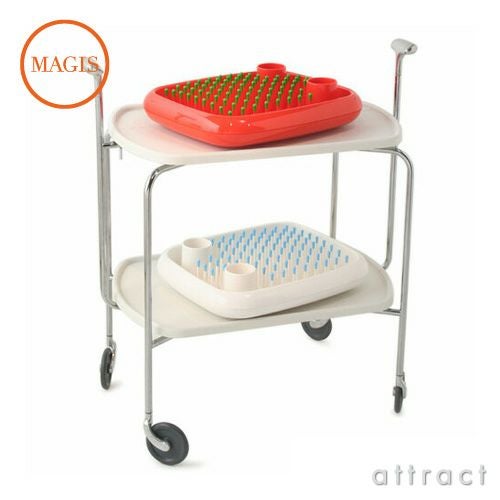 MAGIS マジス Transit トランジット 折りたたみ式ワゴン キャスター付き AC127 カラー：ホワイト デザイン：デビット・メラー