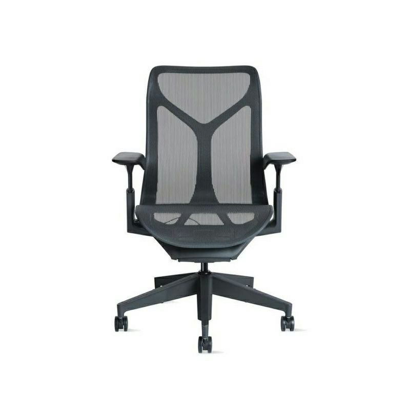 Herman Miller ハーマンミラー Cosm Chair コズムチェア ミドルバック アジアチルト グラファイト 高さ調節アーム 自動ハーモニックチルト （カーペット用キャスター） デザイン：Studio 7.5