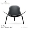 Carl Hansen & Son カール・ハンセン＆サン CH07 シェルチェア イージーチェア　オーク （ブラック塗装） 張座：レザー Thor