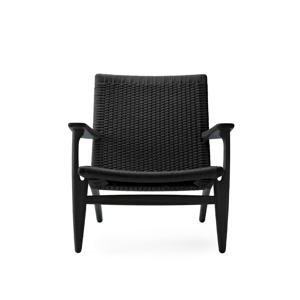 Carl Hansen & Son カール・ハンセン＆サン CH25 ラウンジチェア オーク （ブラック塗装） ブラックペーパーコード　デザイン：ハンス・J・ウェグナー