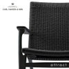 Carl Hansen & Son カール・ハンセン＆サン CH25 ラウンジチェア オーク （ブラック塗装） ブラックペーパーコード　デザイン：ハンス・J・ウェグナー
