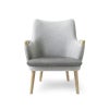 Carl Hansen & Son カール・ハンセン＆サン CH71 ミニベア ラウンジチェア オーク（ホワイトオイルフィニッシュ）　ファブリック：DivinaMelange 120 クッション：Hallingdal 130 デザイン：ハンス・J・ウェグナー