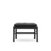 Carl Hansen & Son カール・ハンセン＆サン OW149F コロニアルスツール　オットマン フットスツール オーク（ブラック塗装） 張座：レザー Thor301 デザイン：オーレ・ヴァンシャー