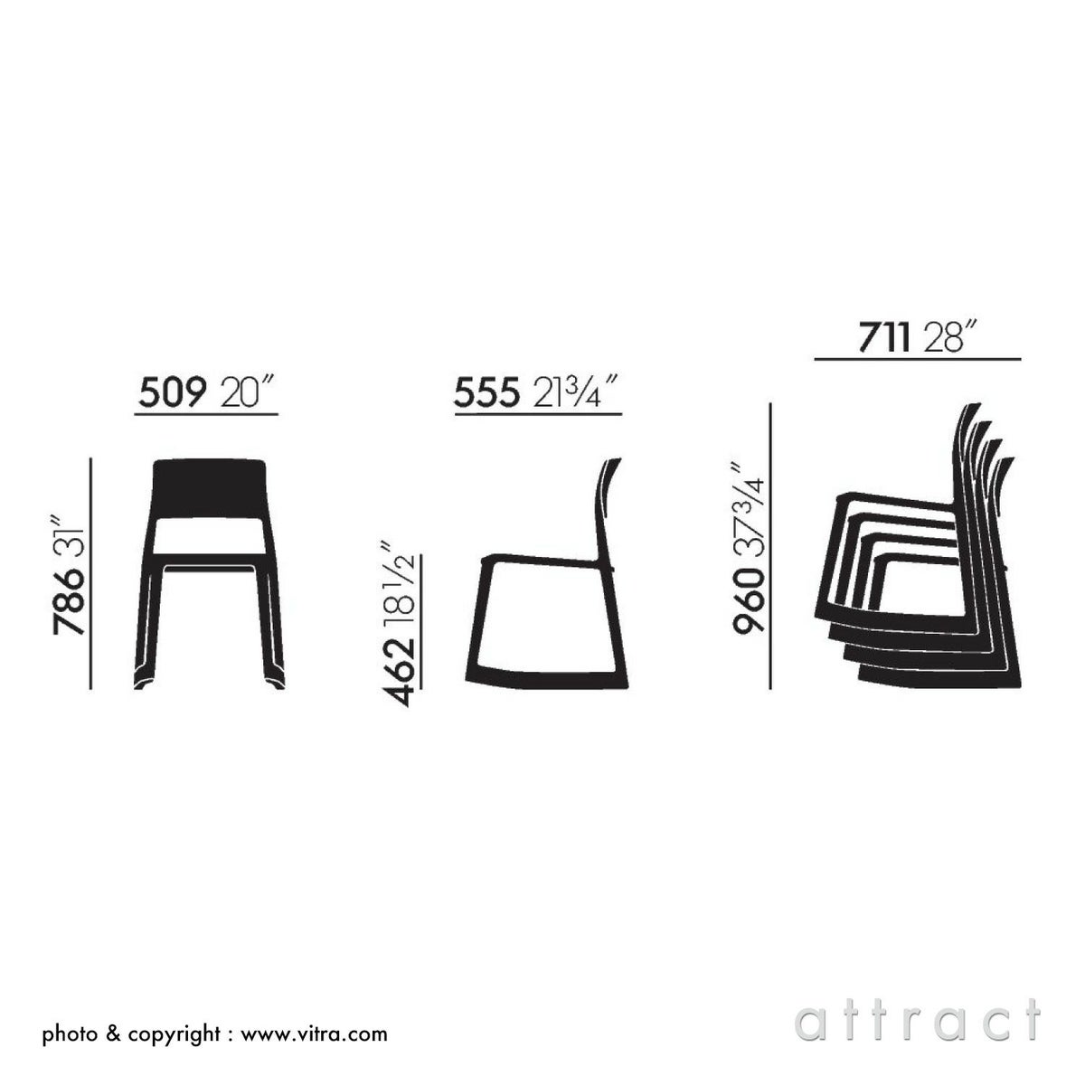 Vitra ヴィトラ Tip Ton RE ティプトンリ スタッキングチェア アウトドア カラー：8色 デザイン：バーバー・オズガビー