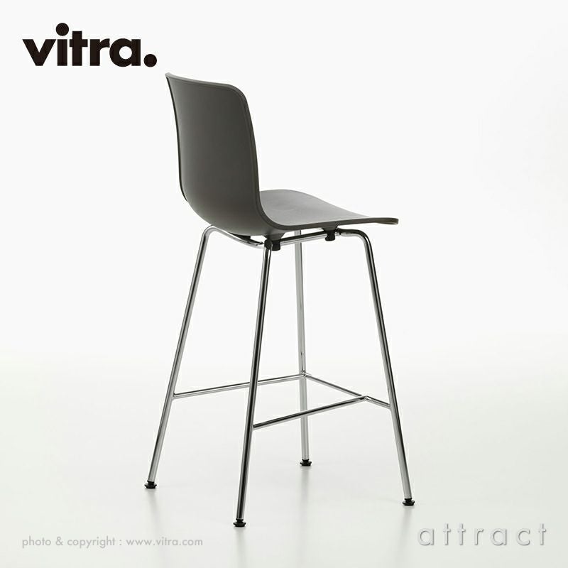Vitra ヴィトラ HAL ハル RE Stool スツール ミディアム SH64.5cm スチールベース 4本脚 クローム仕上げ カラー：8色 デザイン：ジャスパー・モリソン