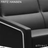  FRITZ HANSEN フリッツ・ハンセン SERIES 3300 3303 3人掛けソファ W182cm エッセンシャルレザー カラー：5色 クローム仕上げスチールベース デザイン：アルネ・ヤコブセ
