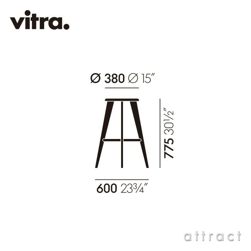 Vitra ヴィトラ Tabouret Haut タブレ オ ハイスツール カウンターチェア 椅子 カラー：2色 ラッカー仕上げ デザイン：ジャン・プルーヴェ