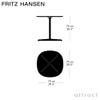 FRITZ HANSEN フリッツ・ハンセン SUPERCIRCULAR スーパー円テーブル A602 カフェテーブル 75×75cm ラミネート天板 カラー：6色 4スターベースカラー：5色 デザイン：ピート・ハイン、ブルーノ・マットソン、アルネ・ヤコブセン 