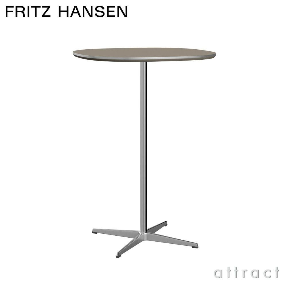 FRITZ HANSEN フリッツ・ハンセン SUPERCIRCULAR スーパー円テーブル A902 ハイテーブル 75×75cm ラミネート天板 カラー：6色 4スターベースカラー：5色 デザイン：ピート・ハイン、ブルーノ・マットソン、アルネ・ヤコブセン 