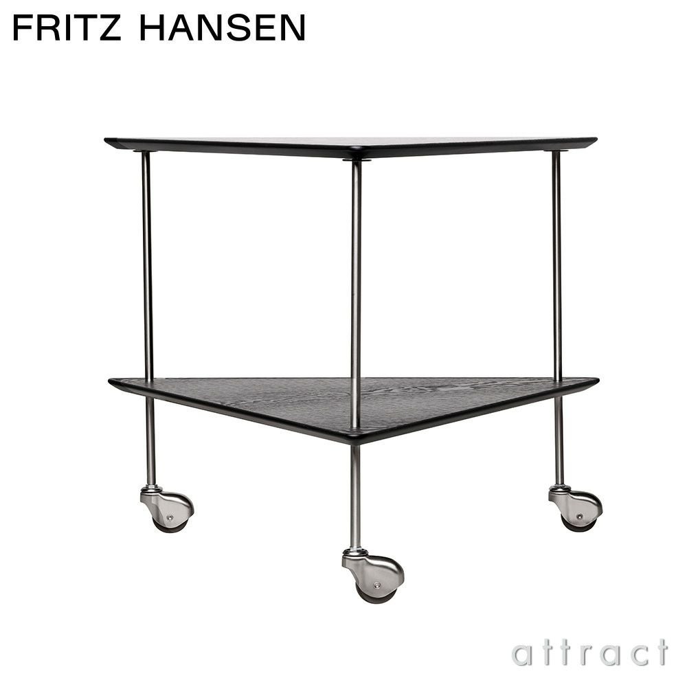  FRITZ HANSEN フリッツ・ハンセン AJ TROLLEY AJトロリー 840410 サイドテーブル キャスター付き カラー：ブラックカラードアッシュ デザイン：アルネ・ヤコブセン