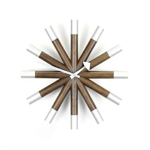 Vitra ヴィトラ Wheel Clock ホイールクロック Wall Clock ウォールクロック カラー：ウォルナット×アルミニウム デザイン：ジョージ・ネルソン
