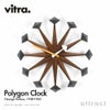 Vitra ヴィトラ Polygon Clock ポリゴンクロック Wall Clock ウォールクロック カラー：ウォルナット デザイン：ジョージ・ネルソン