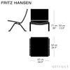FRITZ HANSEN フリッツ・ハンセン PK22 ラウンジチェア オーラレザー カラー：4色 サテン仕上げステンレススチールベース デザイン：ポール・ケアホルム