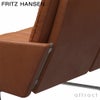 FRITZ HANSEN フリッツ・ハンセン PK31 2人掛けソファ W137cm グレースレザー カラー：3色 マットクロームスプリングスチールベース デザイン：ポール・ケアホルム