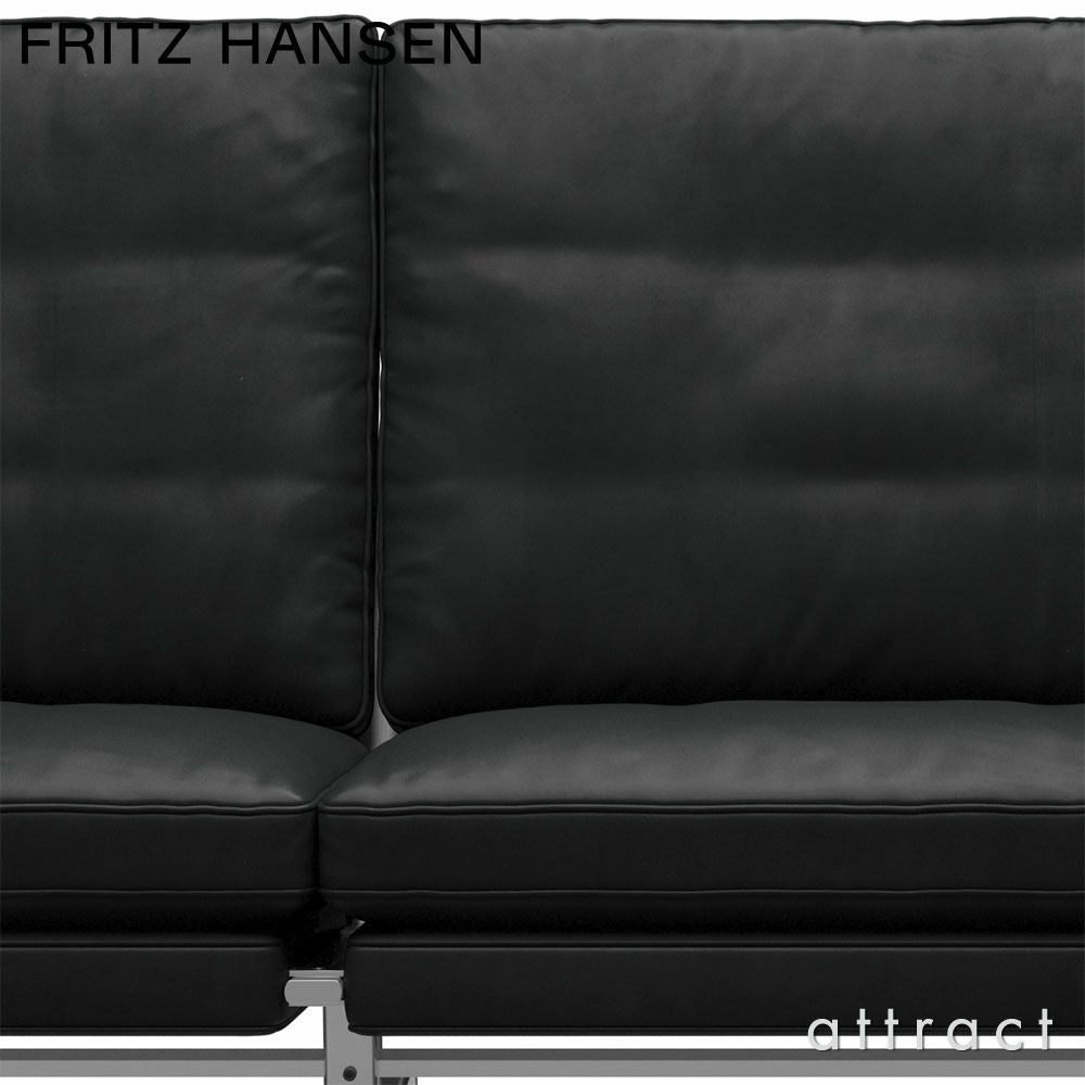 FRITZ HANSEN フリッツ・ハンセン PK31 3人掛けソファ W198cm グレースレザー カラー：3色 マットクロームスプリングスチールベース デザイン：ポール・ケアホルム