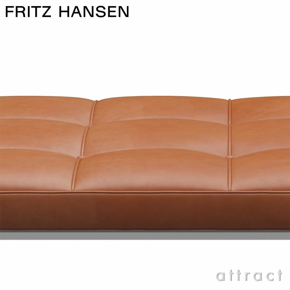 FRITZ HANSEN フリッツ・ハンセン PK80 デイベッド W190cm グレースレザー カラー：3色 サテン仕上げステンレススチールベース デザイン：ポール・ケアホルム 