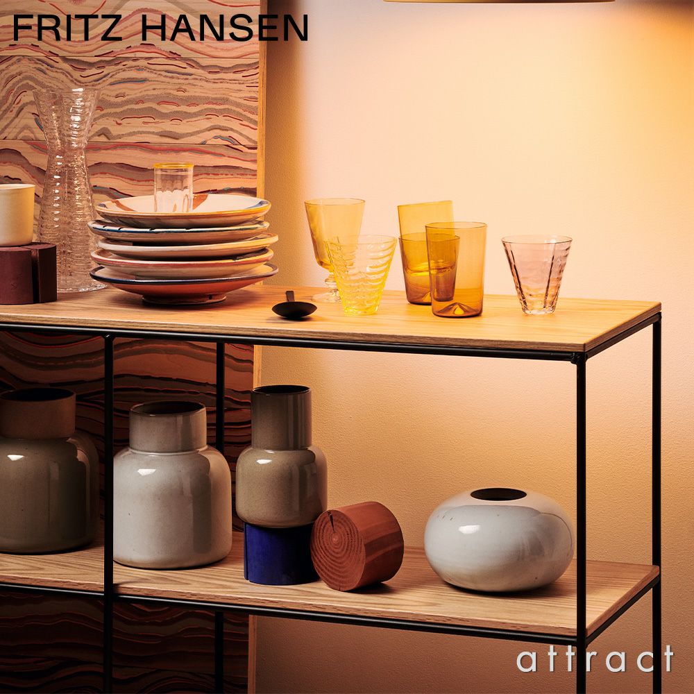 FRITZ HANSEN フリッツ・ハンセン PLANNER SHELVING プランナーシェルフ MC500 スモール 2段 ナチュラルウッド カラー：オーク デザイン：ポール・マッコブ 