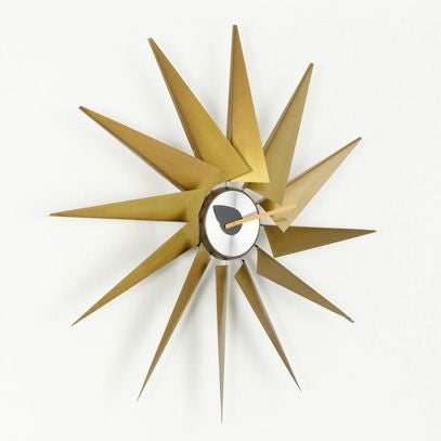 Vitra ヴィトラ Turbine Clock タービンクロック Wall Clock ウォールクロック カラー：アルミ×ブラス デザイン：ジョージ・ネルソン