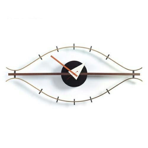 Vitra ヴィトラ Eye Clock アイクロック Wall Clock ウォールクロック カラー：ウォルナット×ブラス デザイン：ジョージ・ネルソン