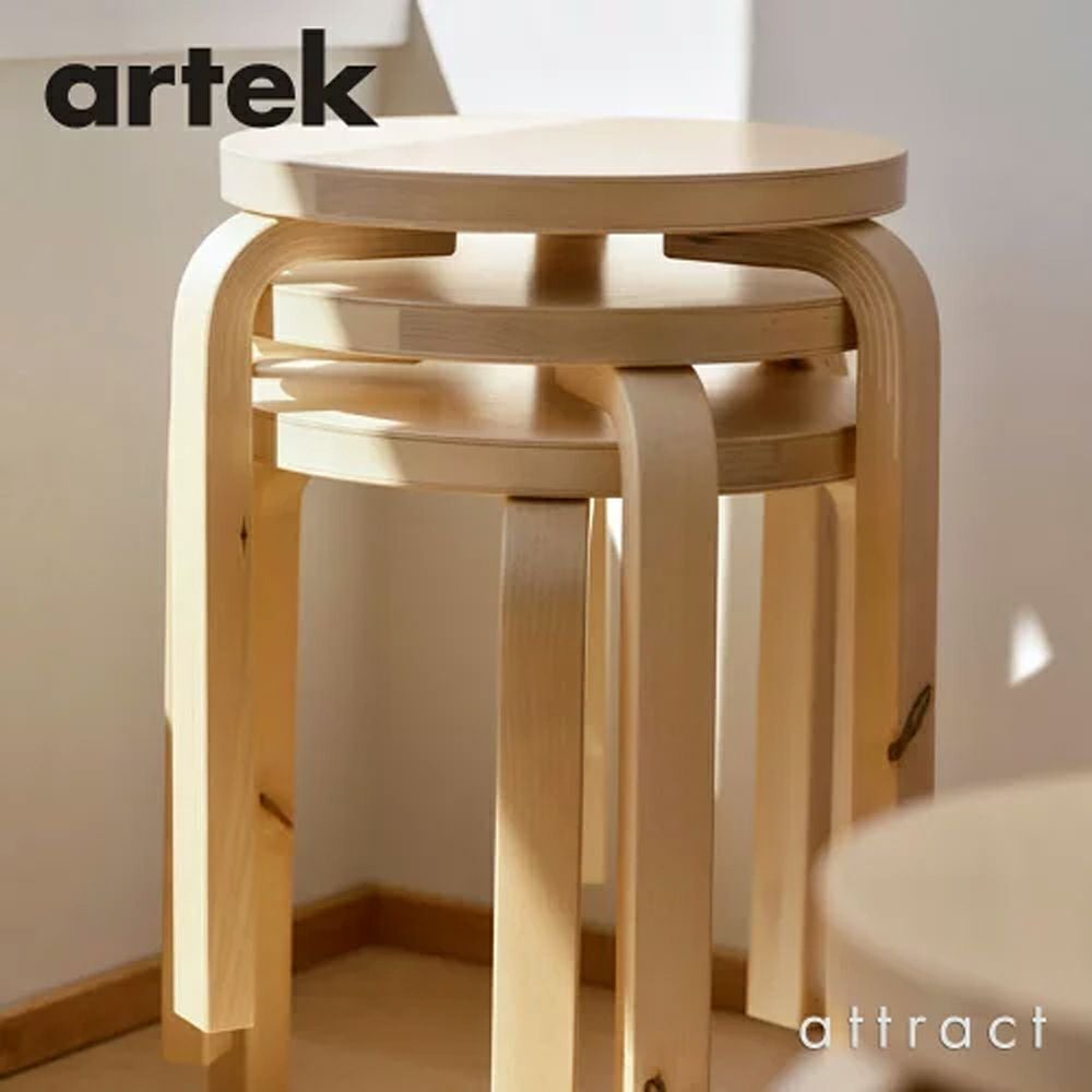 Artek アルテック STOOL 60 スツール 60 3本脚 バーチ材 スタンダードカラー：6色 スタッキング可能 デザイン：アルヴァ・アアルト