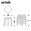 Artek アルテック STOOL E60 スツール E60 4本脚 バーチ材 スタンダードカラー：6色 スタッキング可能 デザイン：アルヴァ・アアルト