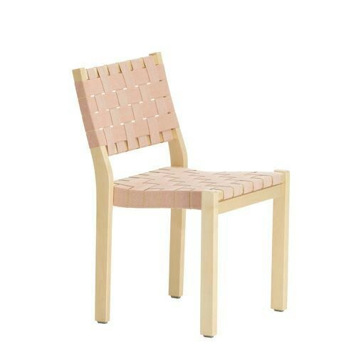 Artek アルテック 611 CHAIR 611チェア スタッキングチェア バーチ ナチュラルラッカー ウェビングテープ：6色 デザイン：アルヴァ・アアルト