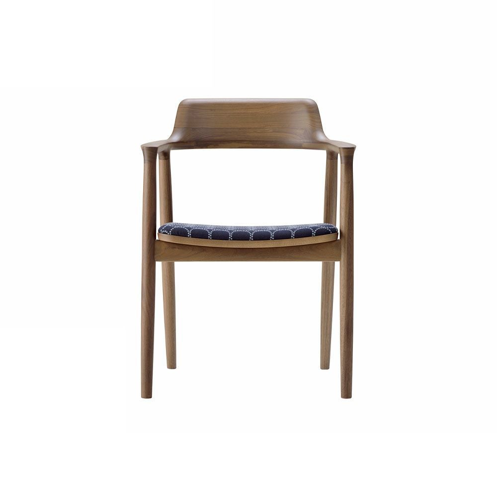 Maruni マルニ木工 MARUNI COLLECTION × mina perhonen マルニコレクション × ミナペルホネン HIROSHIMA ヒロシマ アームチェア ウォルナット 張座：ファブリック（M-06 dop -tambourine-）