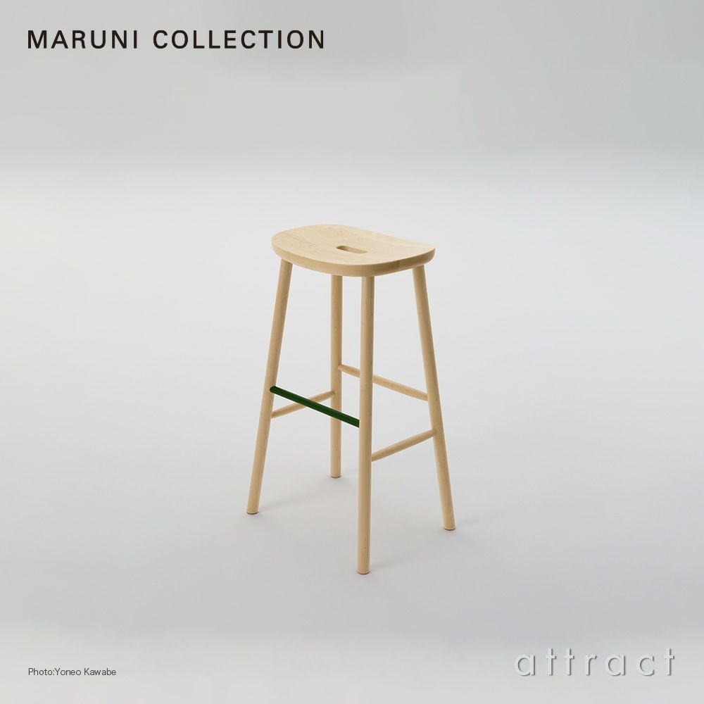 Maruni マルニ木工 MARUNI COLLECTION マルニコレクション T&O ティーアンドオー O3 スツール High メープル（C-0 ナチュラルクリア） スチールカラー：4色 デザイン：ジャスパー・モリソン