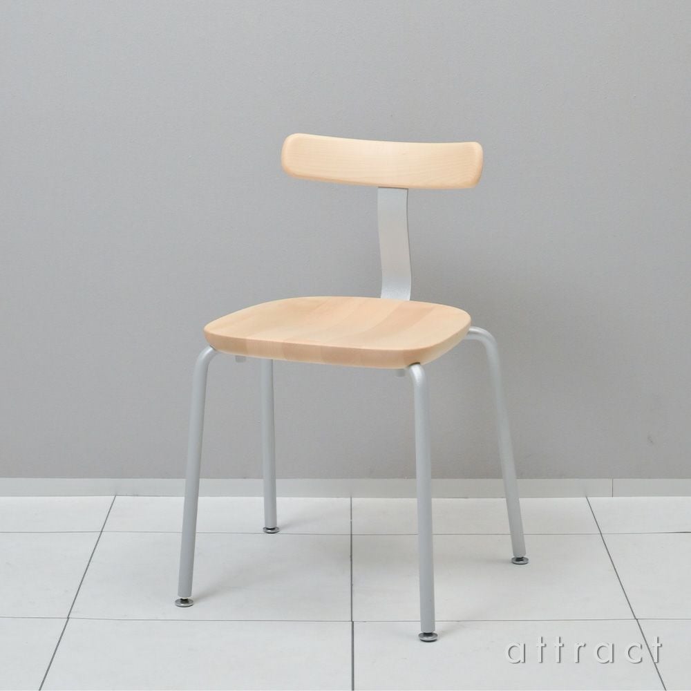 Maruni マルニ木工 MARUNI COLLECTION マルニコレクション T&O ティーアンドオー T1 チェア スタッキング メープル（C-0 ナチュラルクリア） スチールカラー：4色 デザイン：ジャスパー・モリソン