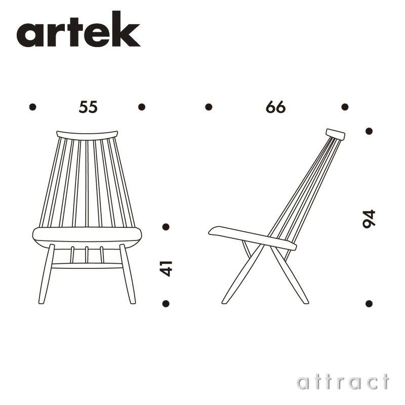 Artek アルテック Mademoiselle Lounge Chair マドモアゼル ラウンジチェア バーチ ラッカー塗装：2色 板座 デザイン：イルマリ・タピオヴァーラ