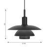 Louis Poulsen ルイスポールセン PH 5/5 Pendant ペンダントライト Φ500mm カラー：ブラックメタル デザイン：ポール・ヘニングセン