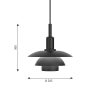 Louis Poulsen ルイスポールセン PH 3/3 Pendant ペンダントライト Φ285mm カラー：ブラックメタル デザイン：ポール・ヘニングセン