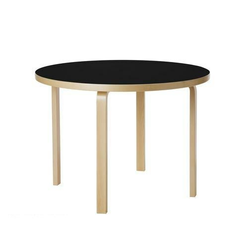 Artek アルテック TABLE 90A テーブル 90A サイズ：Φ100cm 厚み4cm 4本脚　カラー：３色 デザイン：アルヴァ・アアルト