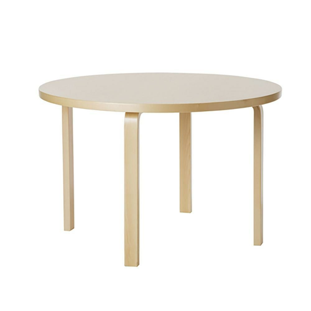Artek アルテック TABLE 91 テーブル 91 サイズ：Φ125cm 厚み 4cm 4本脚 カラー：３色 デザイン：アルヴァ・アアルト
