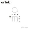 Artek アルテック TABLE 90D テーブル 90D サイズ：Φ48×44cm 厚み 3cm 3本脚 カラー：３色 デザイン：アルヴァ・アアルト