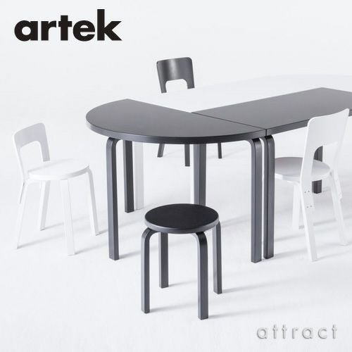 Artek アルテック TABLE 95 テーブル 95 サイズ：W120cm 厚み4cm 3本脚 カラー：３色 デザイン：アルヴァ・アアルト