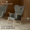 Carl Hansen & Son カール・ハンセン＆サン CH78 ラウンジチェア ママ ベアチェア オーク ソープフィニッシュ ファブリック：Passion パッション 5色 ネックピローセット デザイン：ハンス・J・ウェグナー