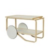 Artek アルテック TEA TROLLEY 901 ティートローリー901 バーチ材 クリアラッカー仕上げ カラー：ブラックリノリウム・ホワイトラミネート デザイン：アルヴァ・アアルト